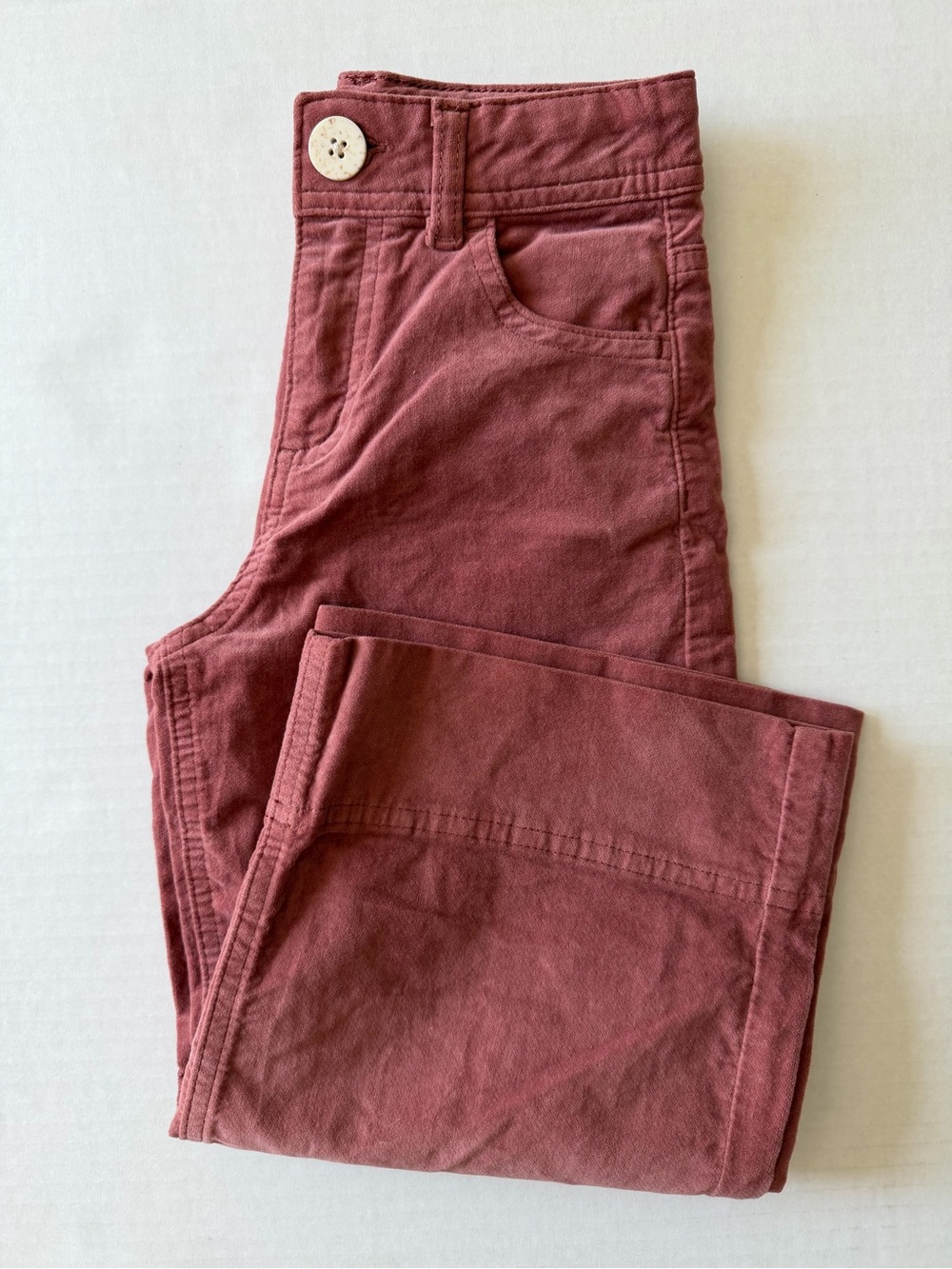 Zara Girls Dusty Rose Velvet Wide Leg Pants Size 4-5Y 110